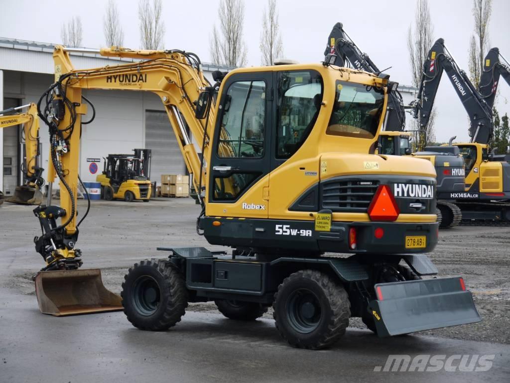 Hyundai R 55W-9A Kolesové rýpadlá
