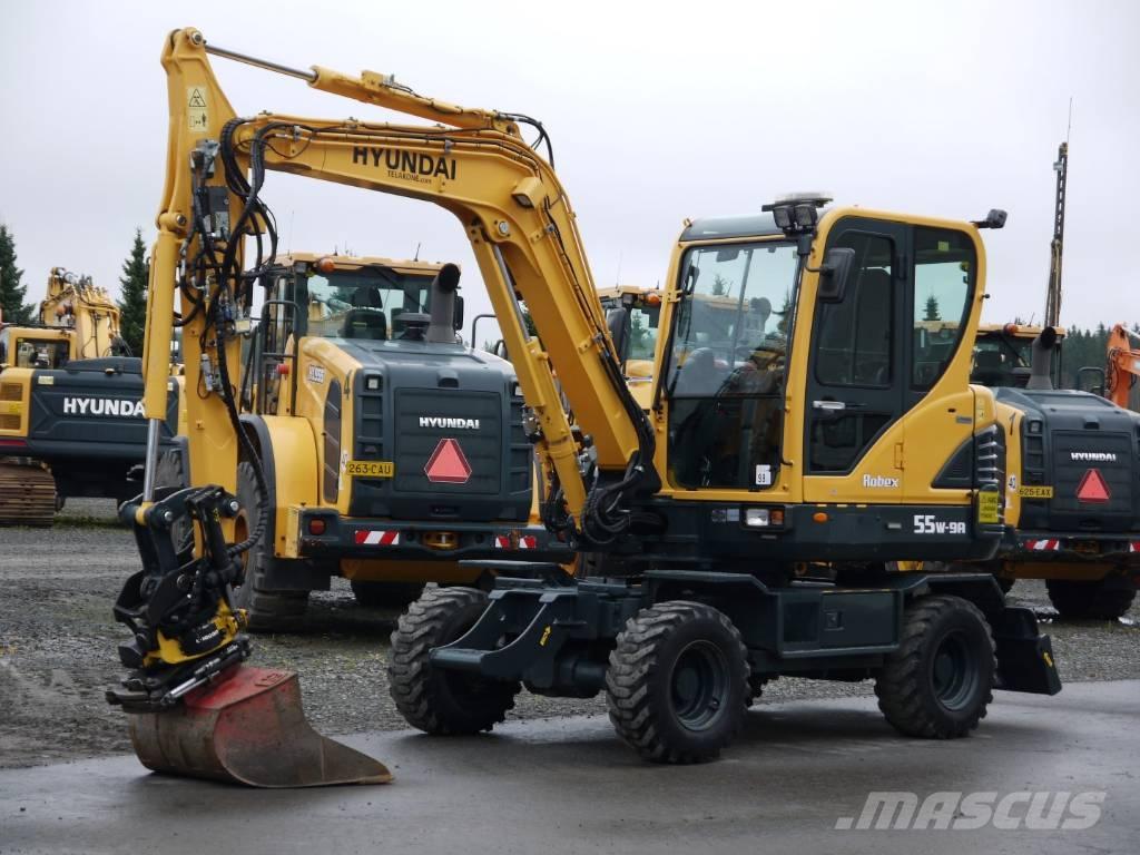 Hyundai R 55W-9A Kolesové rýpadlá