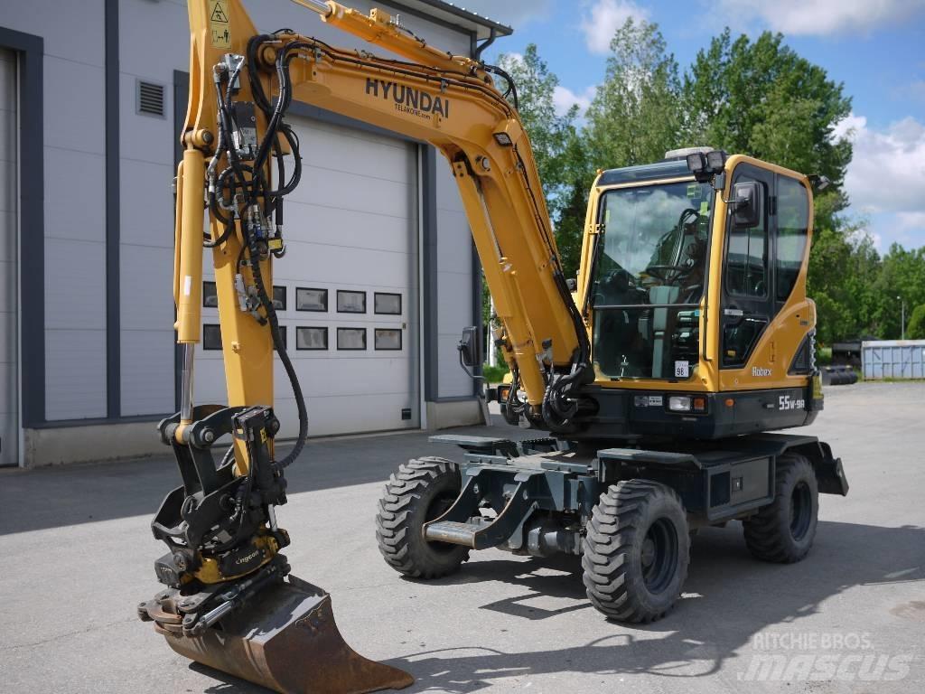 Hyundai R 55W-9A Kolesové rýpadlá