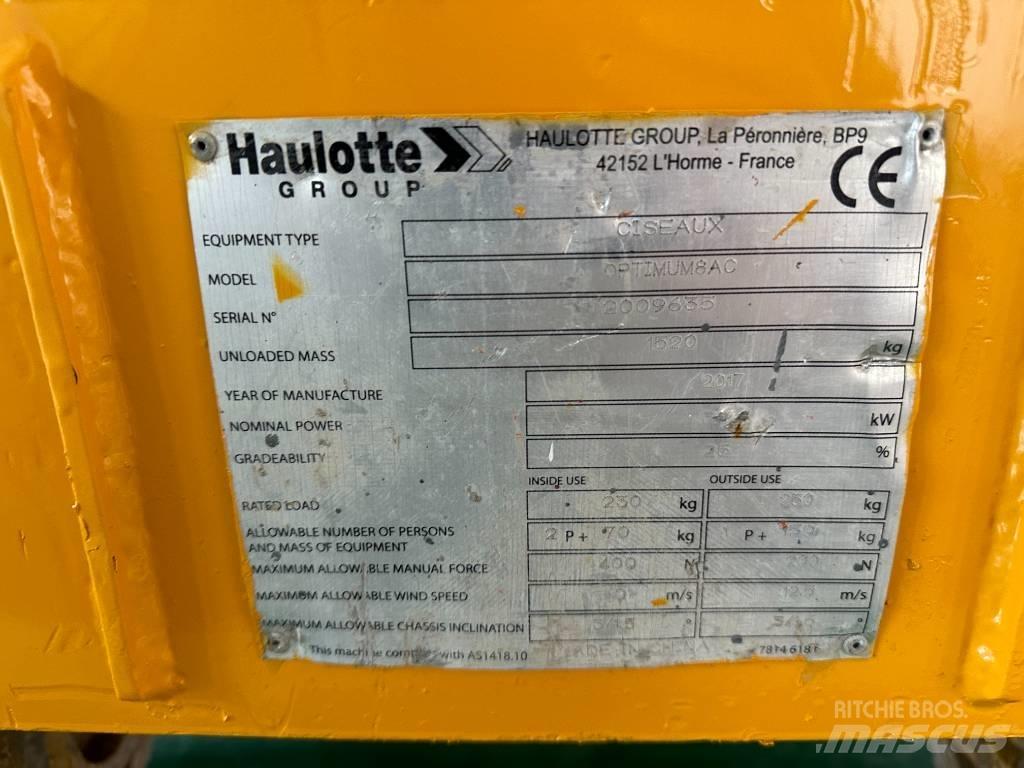 Haulotte OPTIMUM 8 Nožnicové zdvíhacie plošiny