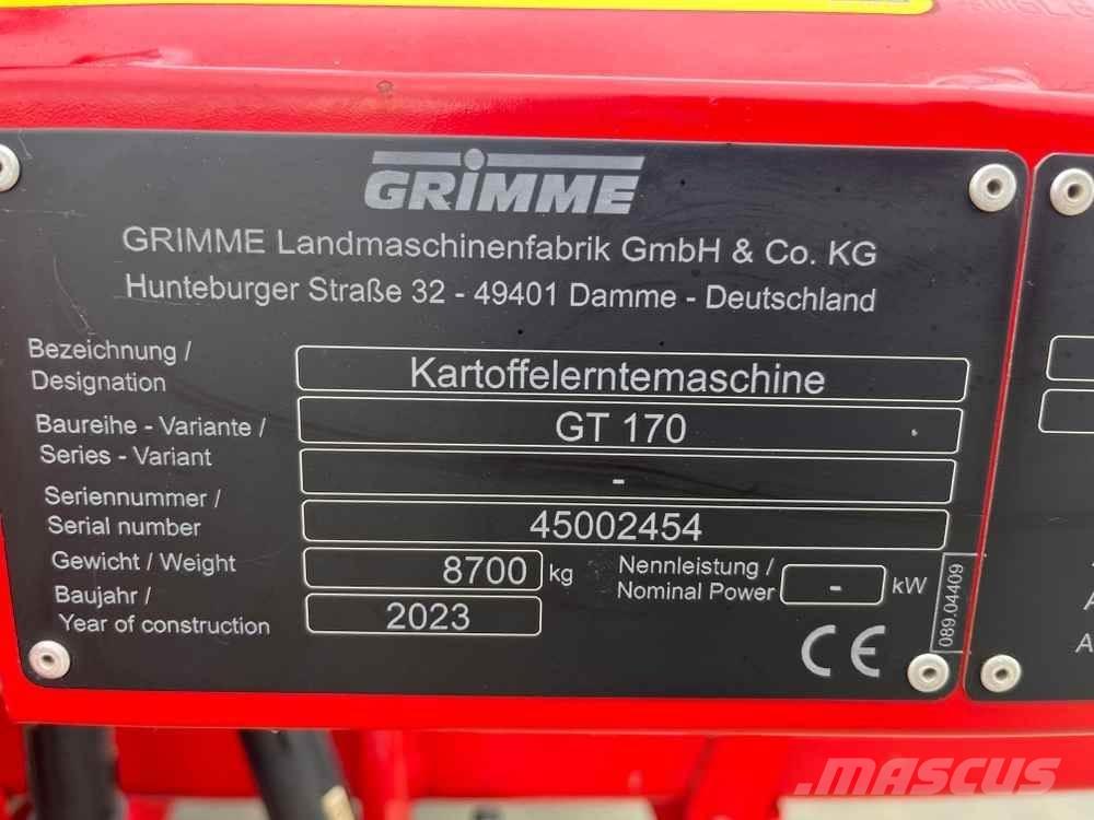 Grimme GT 170 Zemiakové kombajny