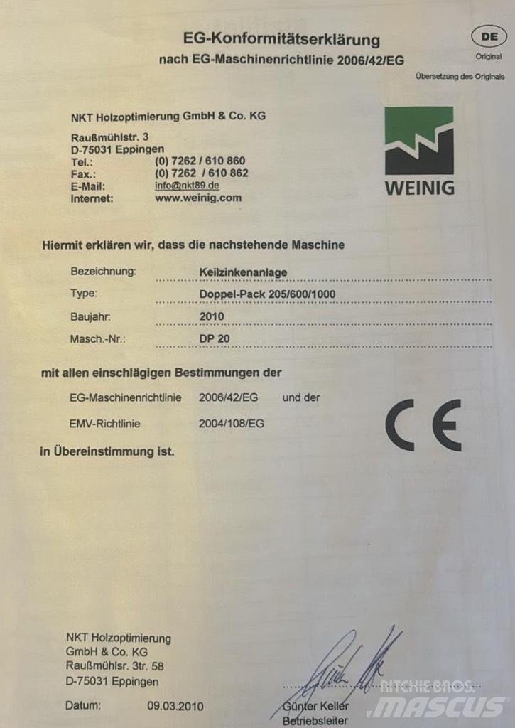  WEINIG Doppel-Pack Píly