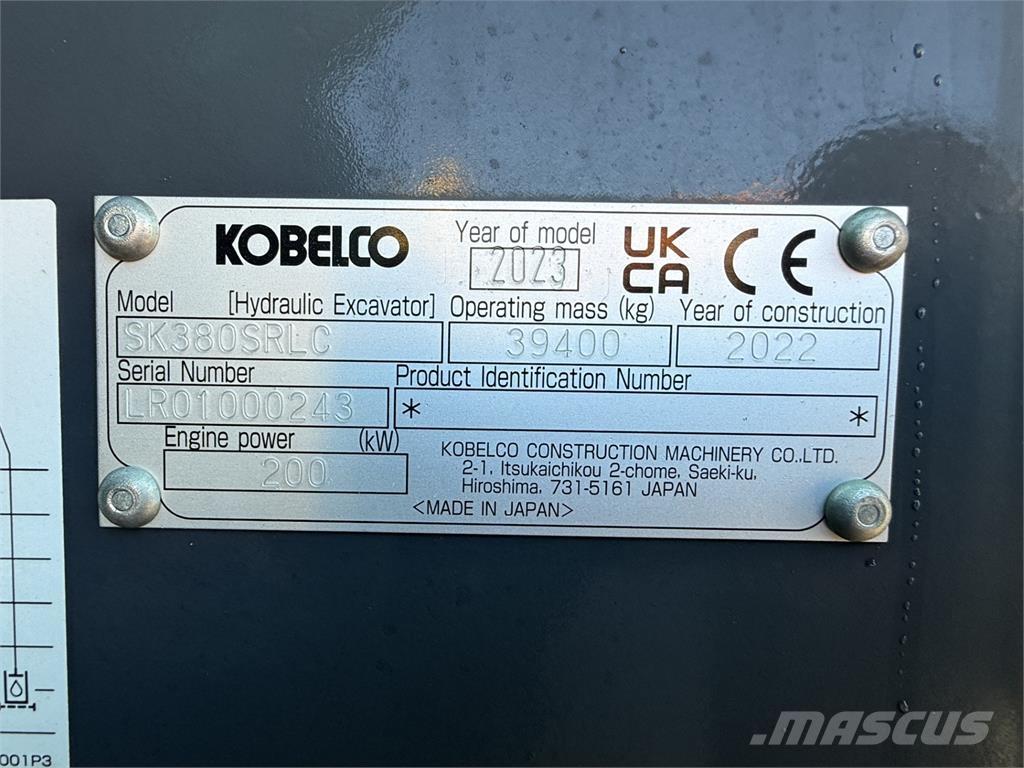 Kobelco SK380SRLC Pásové rýpadlá
