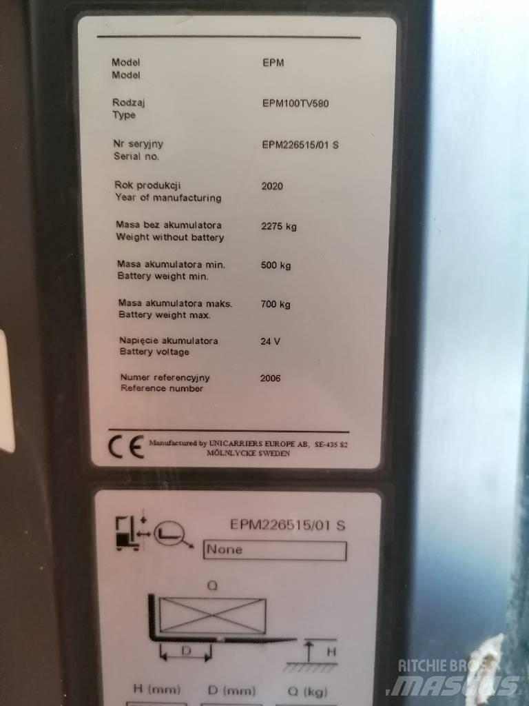 UniCarriers EPM100 Vysokozdvižný vozík