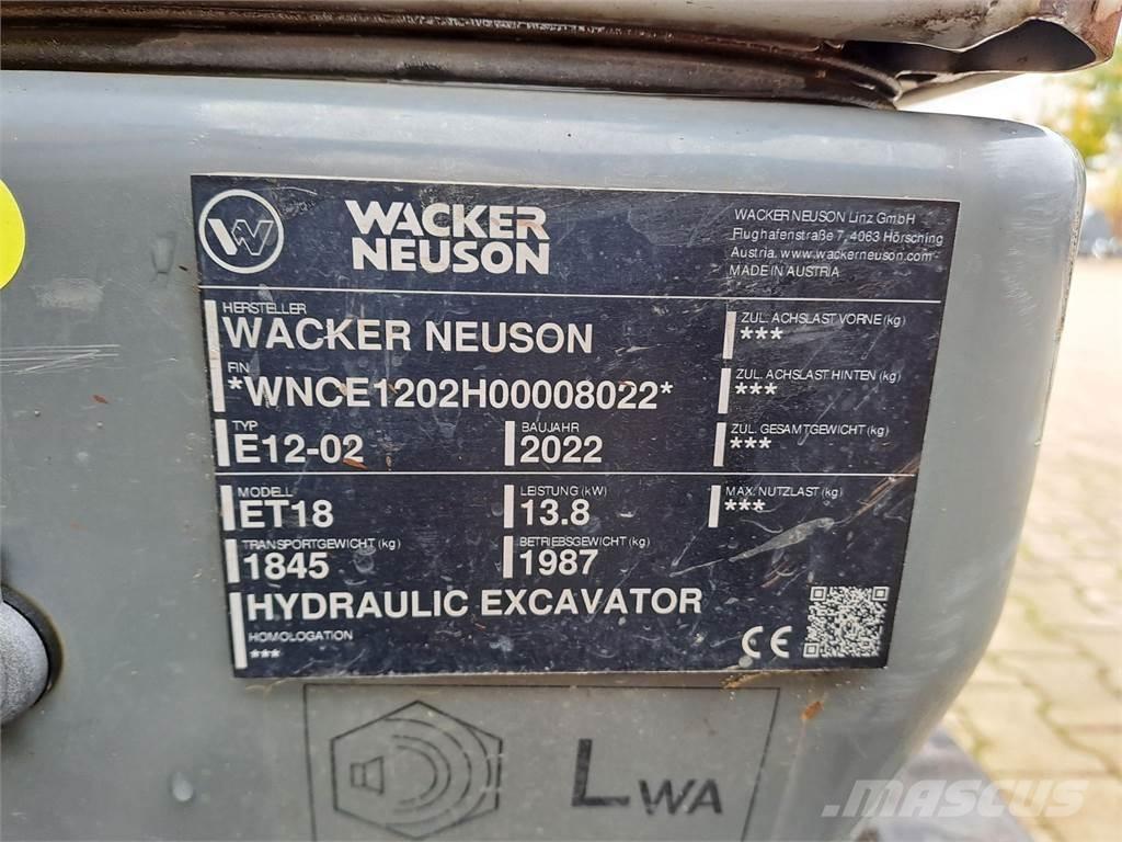 Wacker Neuson ET18 Pásové rýpadlá
