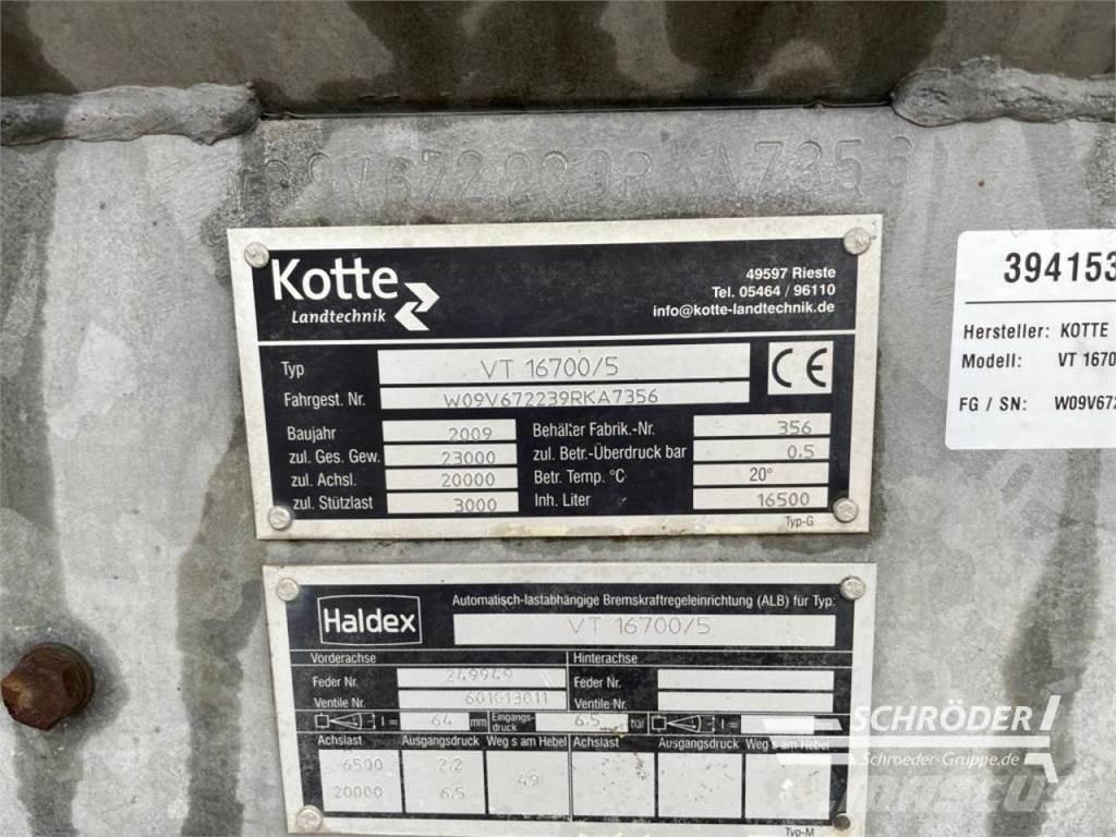 Kotte VT 16700 Aplikačné cisterny