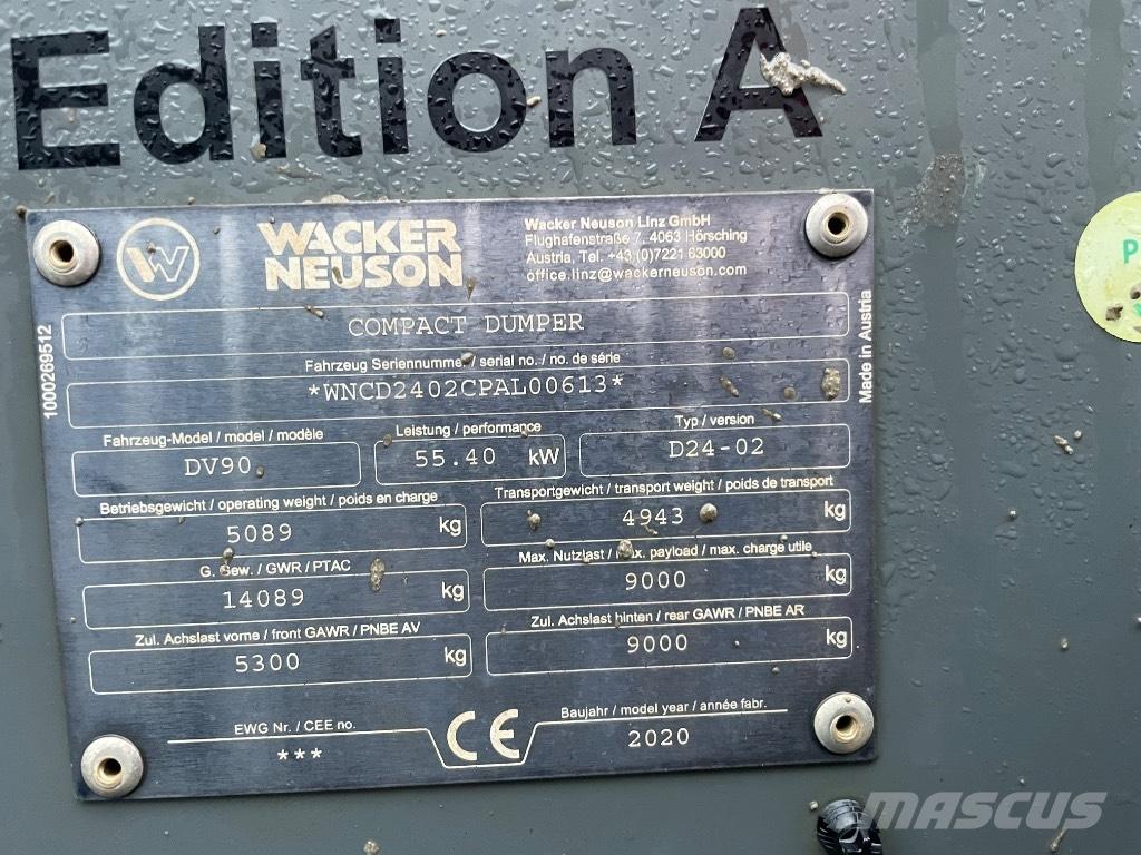 Wacker Neuson DV 90 Stavebné sklápače