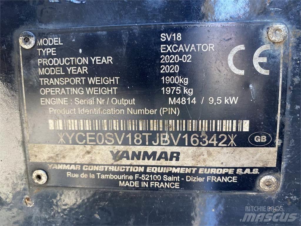 Yanmar SV18 Kolesové rýpadlá