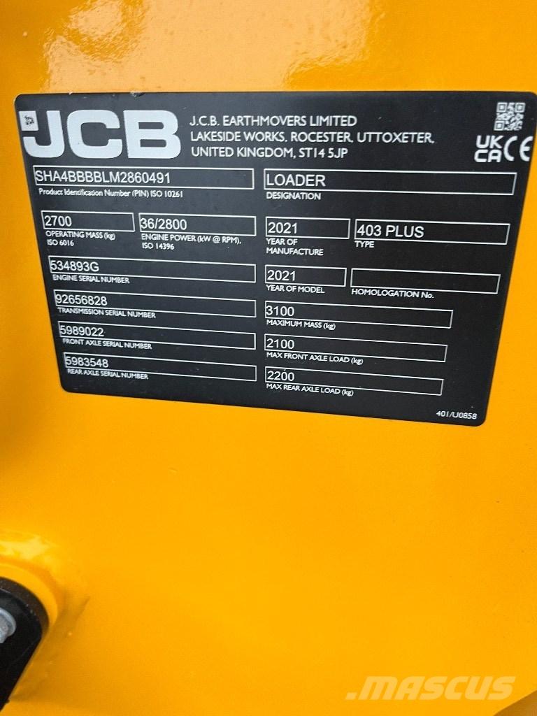 JCB 403 Kolesové nakladače