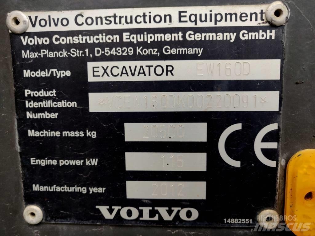 Volvo EW 160 D Kolesové rýpadlá