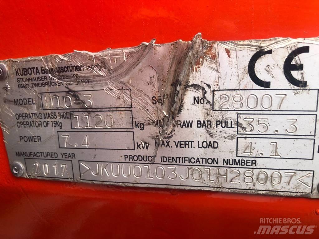 Kubota U 10-3 Mini rýpadlá < 7t