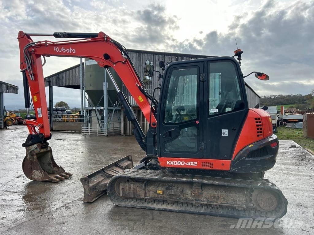 Kubota KX 080-4 Midi rýpadlá 7 t - 12 t