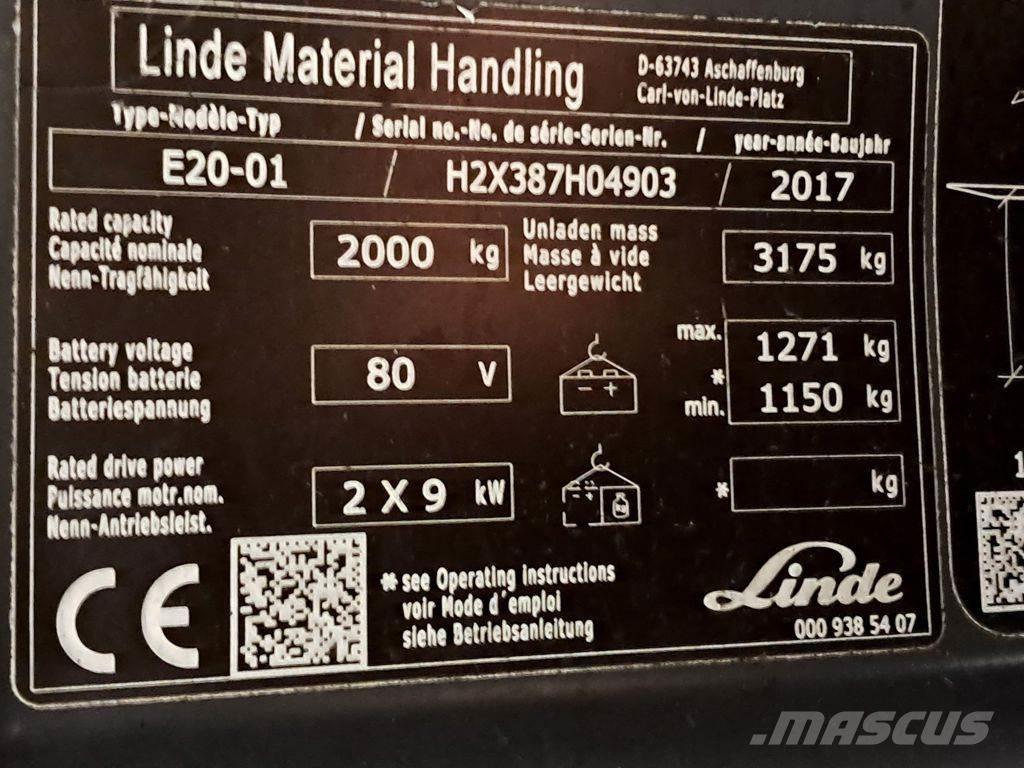 Linde E20-01 Akumulátorové vozíky