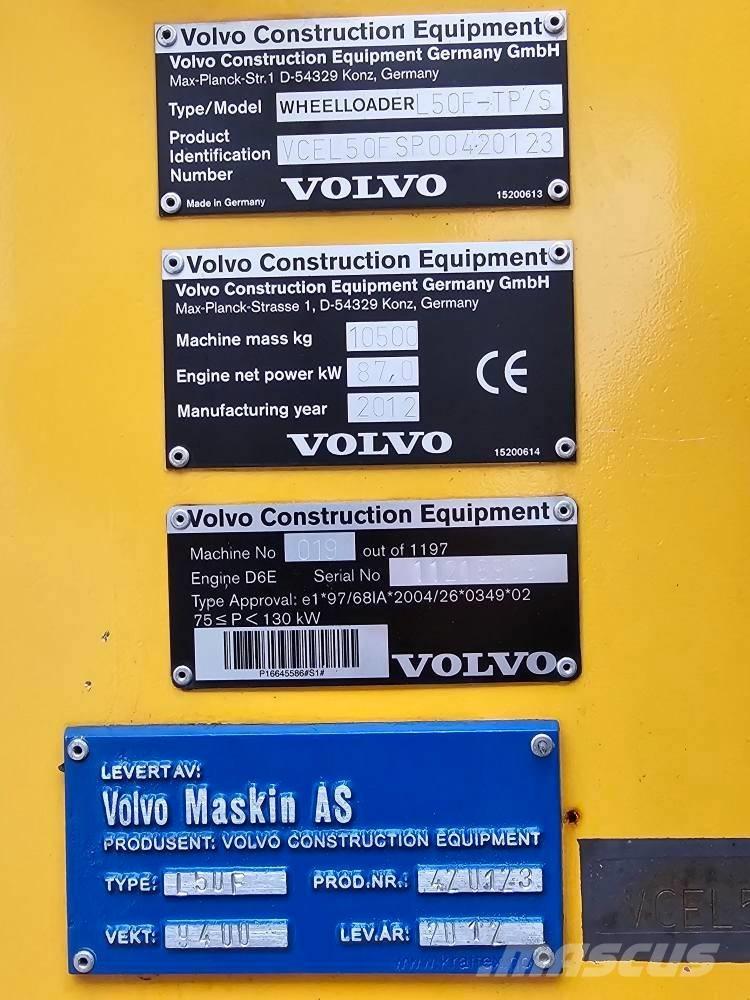 Volvo L 50 F Kolesové nakladače