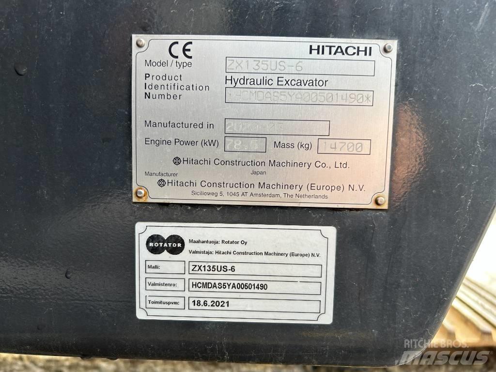 Hitachi ZX 135 US-6 Pásové rýpadlá