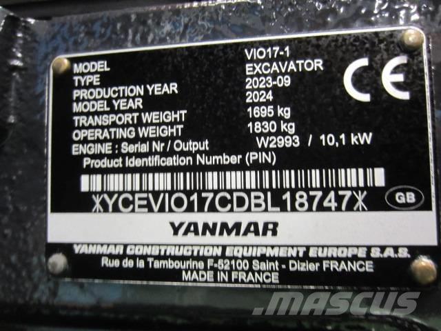Yanmar Vio 17 Mini rýpadlá < 7t