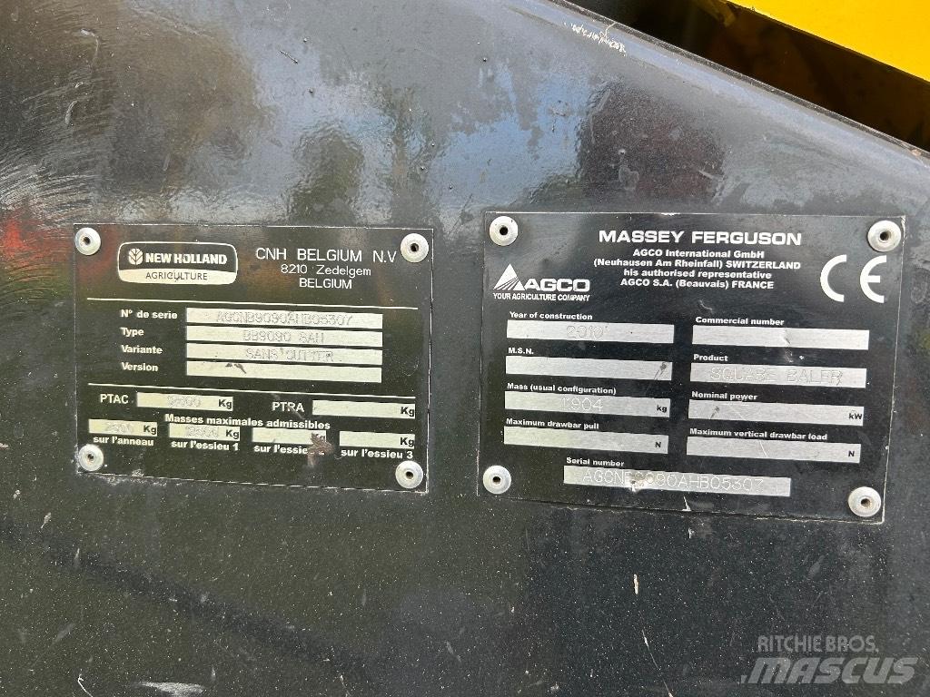 New Holland BB 9090 Lisy na hranaté balíky