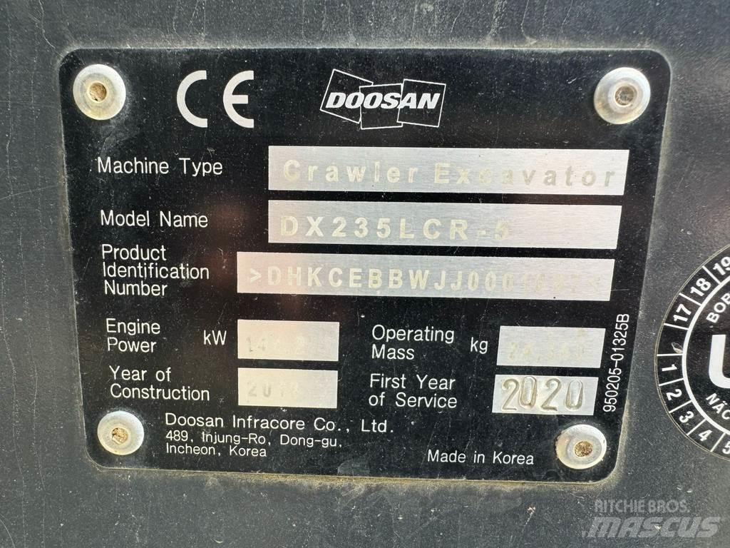 Doosan DX235LCR-5 Pásové rýpadlá