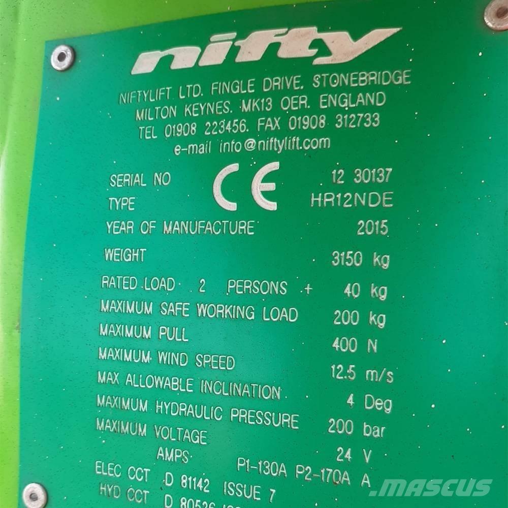 Niftylift HR 12 Kĺbové plošiny