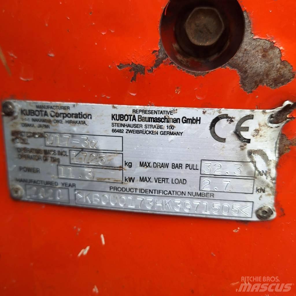 Kubota U 17-3 Mini rýpadlá < 7t