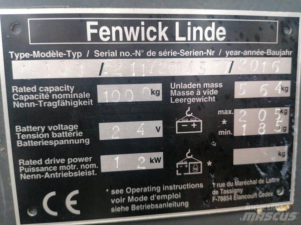 Linde L10B Ručne vedené vysokozdvižné vozíky