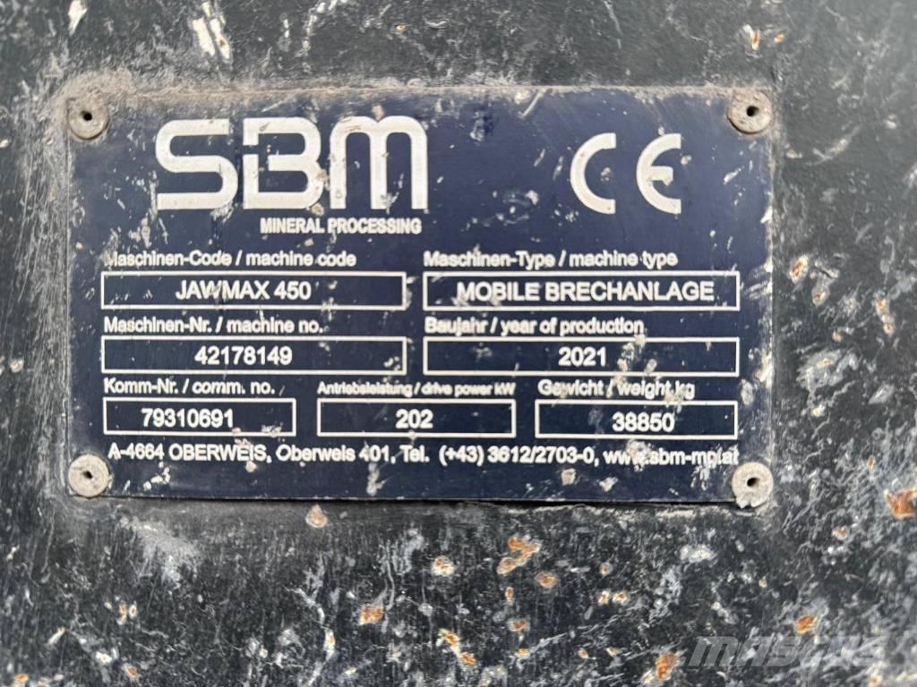 SBM Jawmax 450 Mobilné drviče