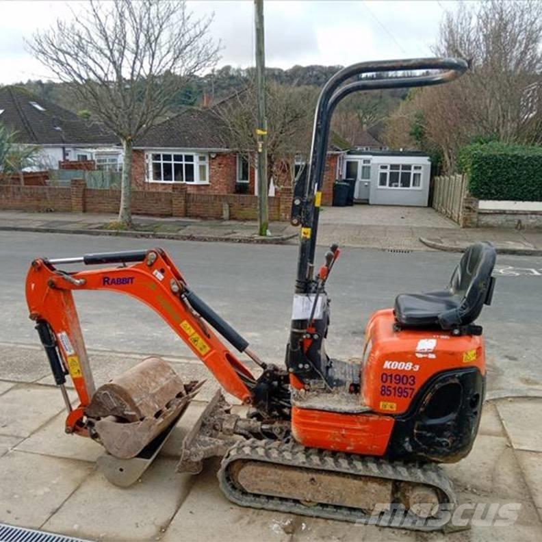 Kubota K 008-3 Mini rýpadlá < 7t