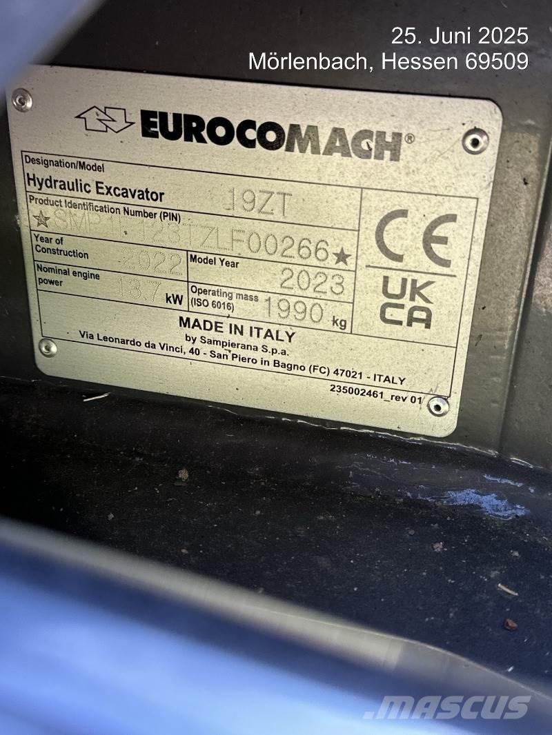 Eurocomach 19ZT Mini rýpadlá < 7t