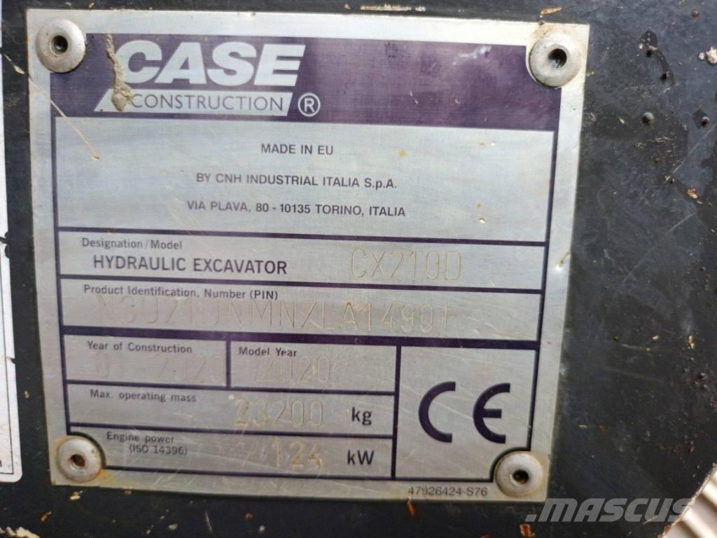 CASE CX 210 D Pásové rýpadlá