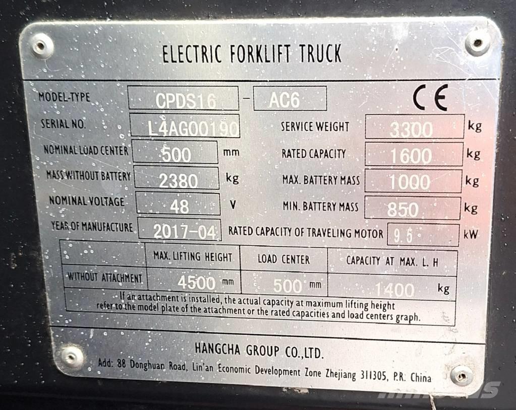 Hangcha CPDS16-AC6 Akumulátorové vozíky