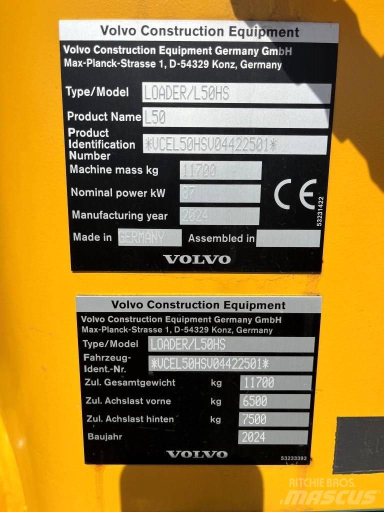 Volvo L50H Kolesové nakladače