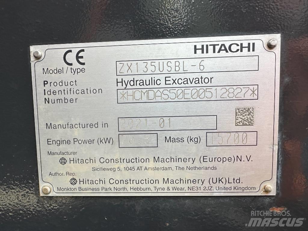 Hitachi ZX 135 US-6 Pásové rýpadlá