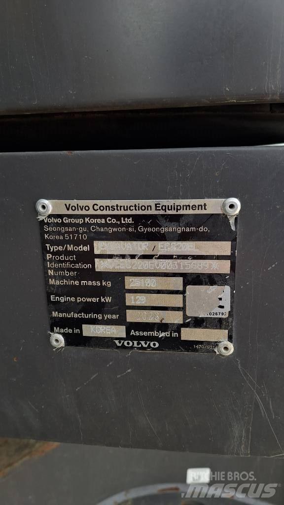 Volvo EC220E Pásové rýpadlá