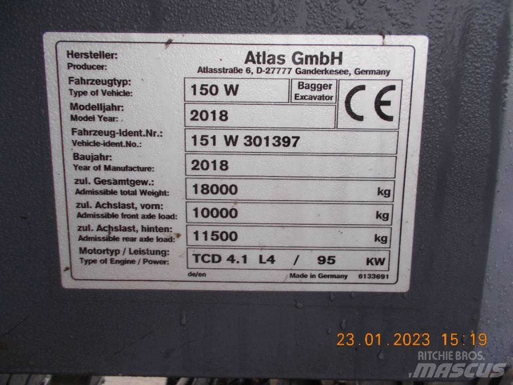 Atlas 150 W Kolesové rýpadlá