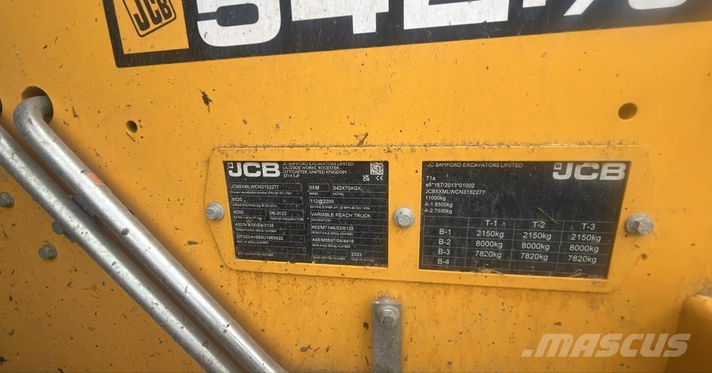 JCB 542-70 Xtra Teleskopické nakladače pre poľnohospodárstvo