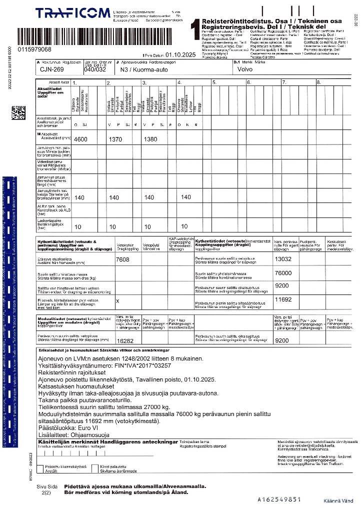 Volvo FH 16 750 Nákladné vozidlá na prepravu dreva