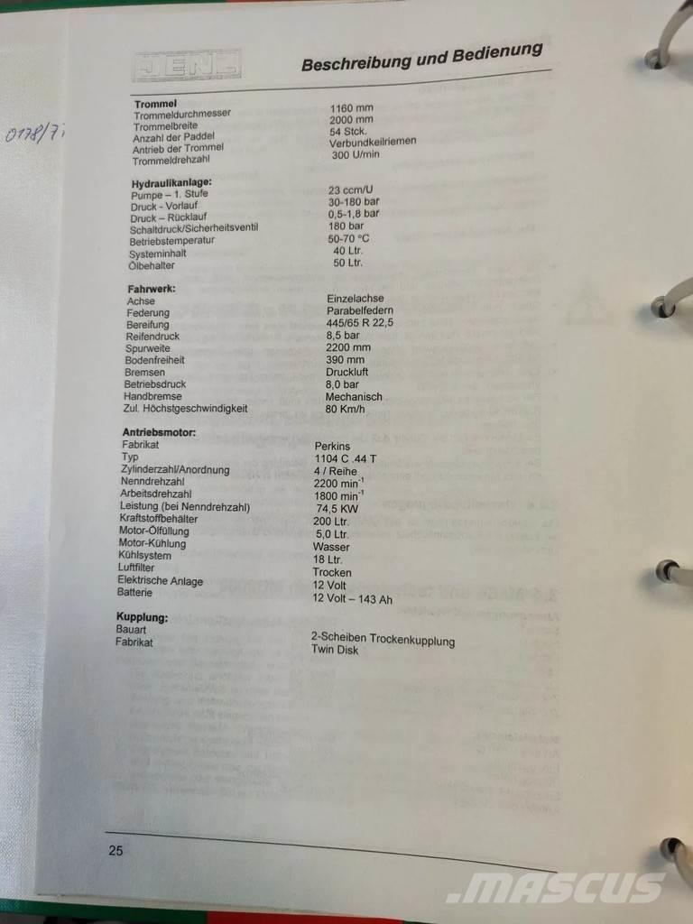 JENZ MU 2000D Drviče odpadu