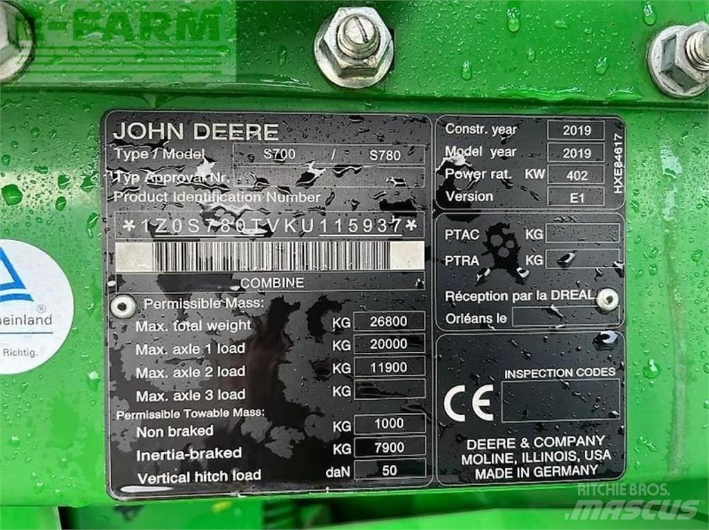 John Deere s 780i Kombinované zberacie stroje