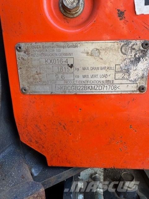 Kubota KX 016-4 Mini rýpadlá < 7t
