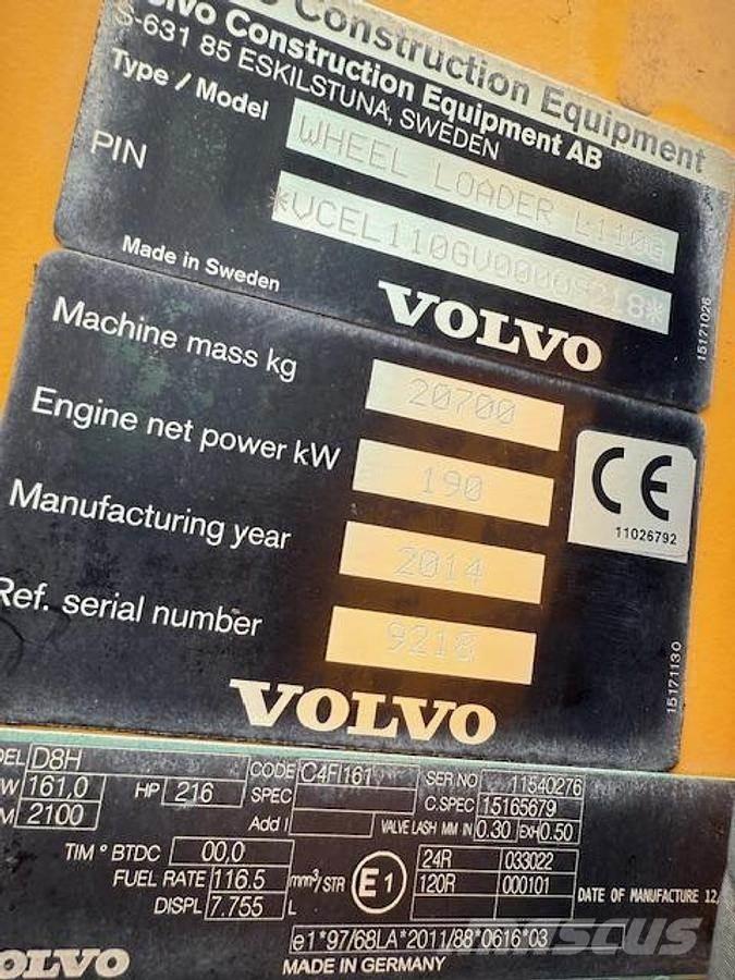 Volvo L110G Kolesové nakladače