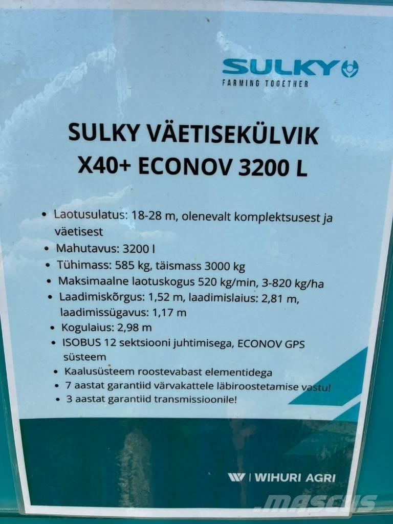 Sulky X 40+ Econov Rozmetadlá priemyselných hnojív