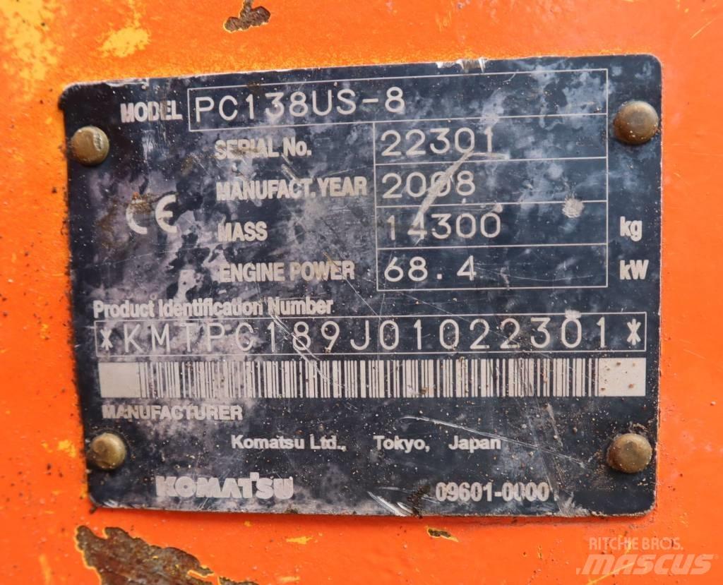 Komatsu PC138US-8 Pásové rýpadlá