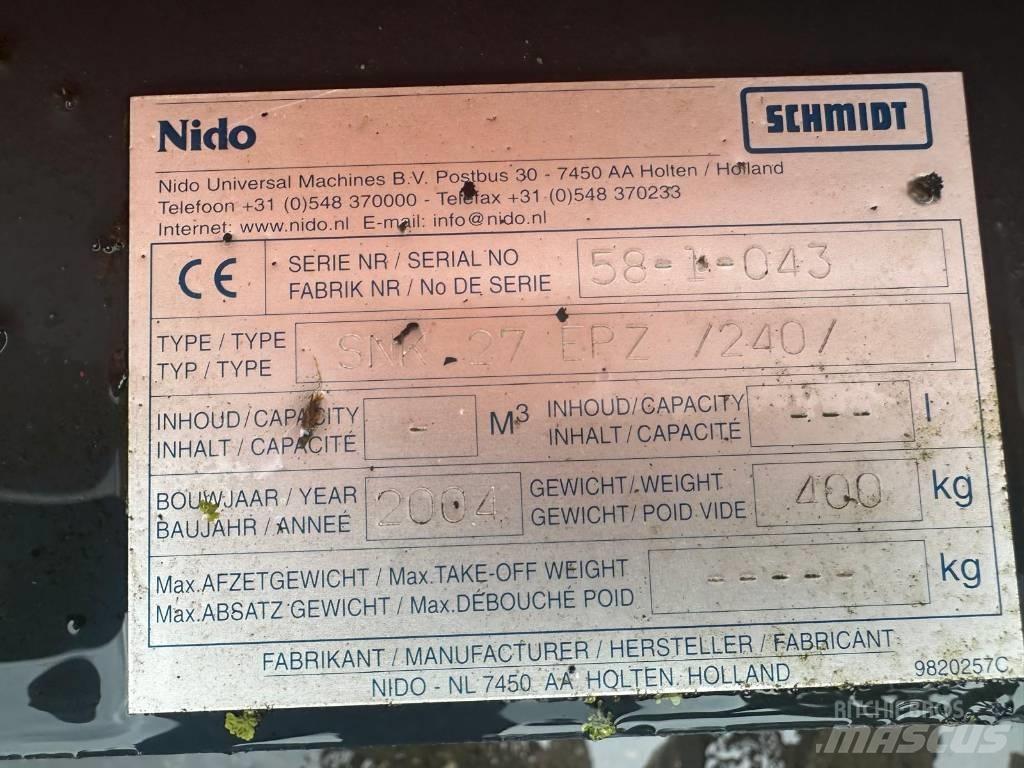 Nido SNK27 EPZ 240 Snežné pluhy, predné snežné radlice