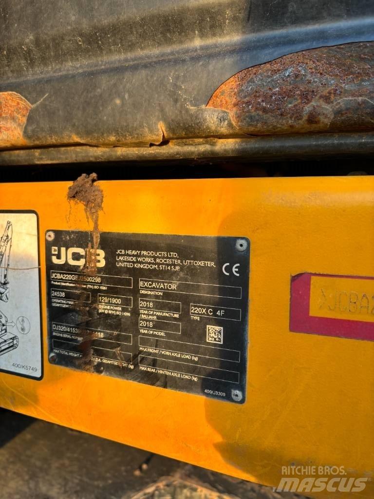JCB 220 Pásové rýpadlá