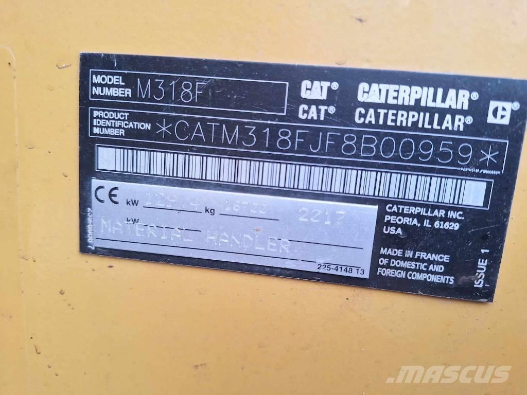 CAT M 318 F Kolesové rýpadlá