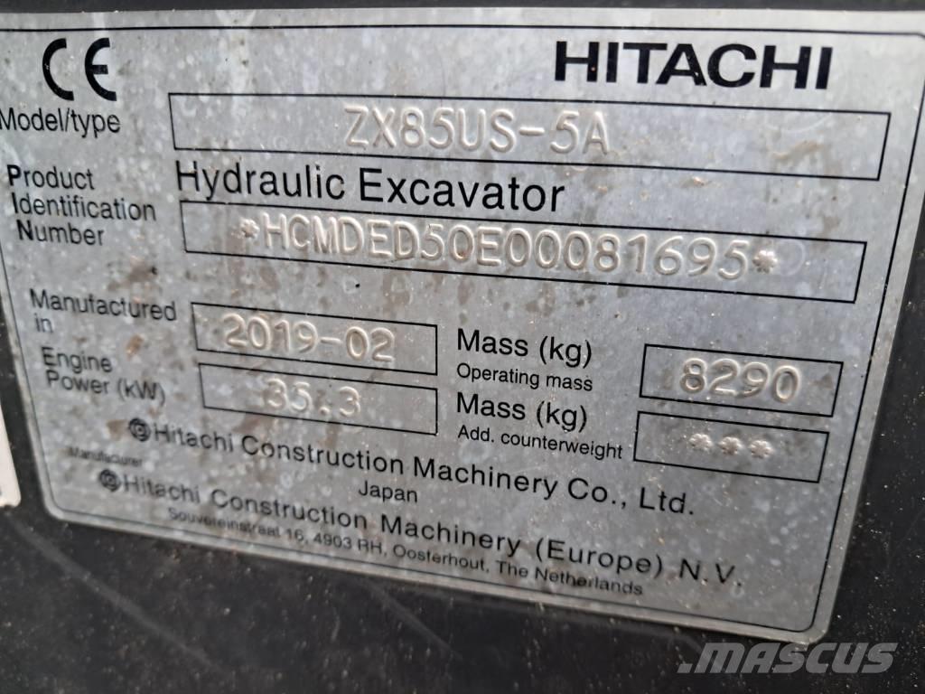Hitachi ZX 85 US-5 A Midi rýpadlá 7 t - 12 t