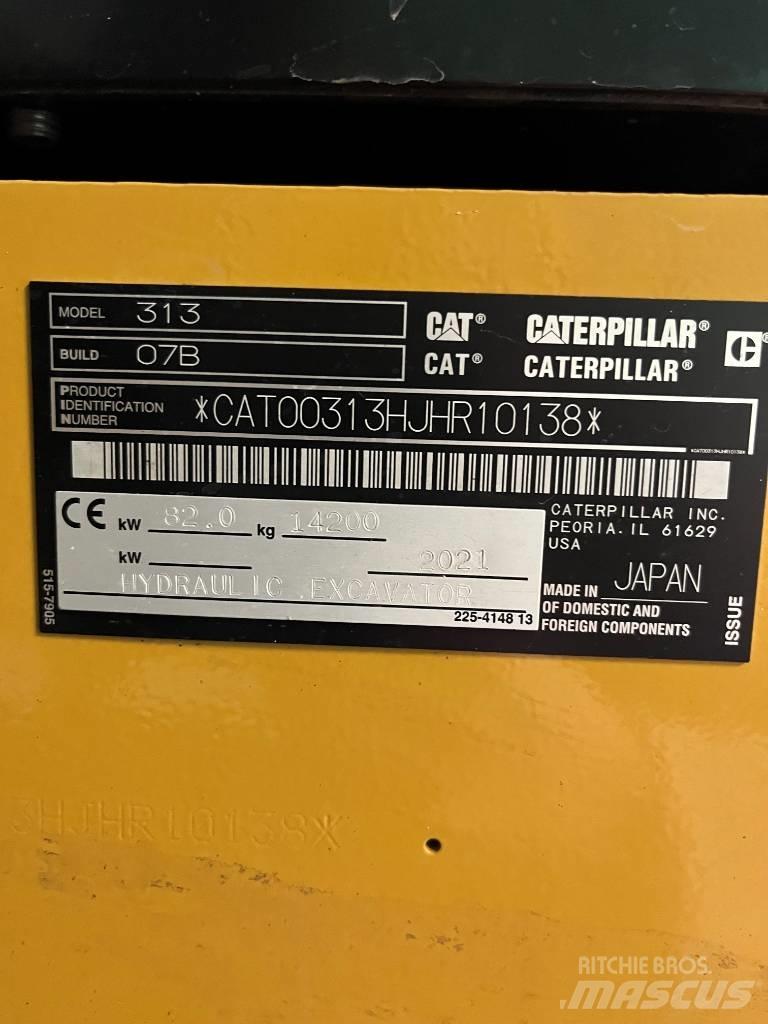 CAT 313 Next Gen Pásové rýpadlá