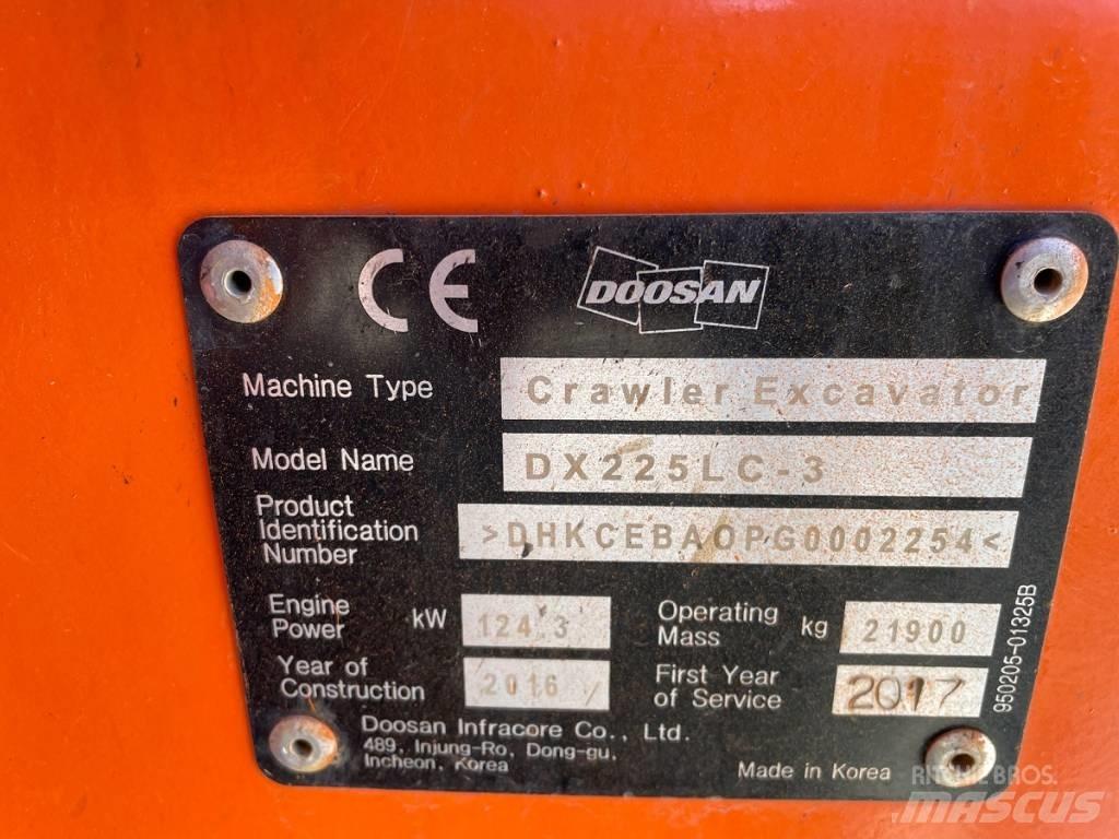 Doosan DX 225 LC-3 Pásové rýpadlá