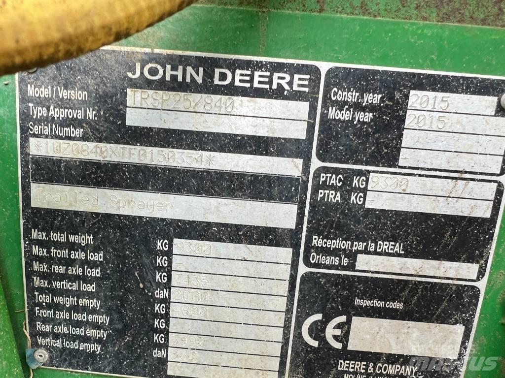 John Deere 840 Ťahané postrekovače