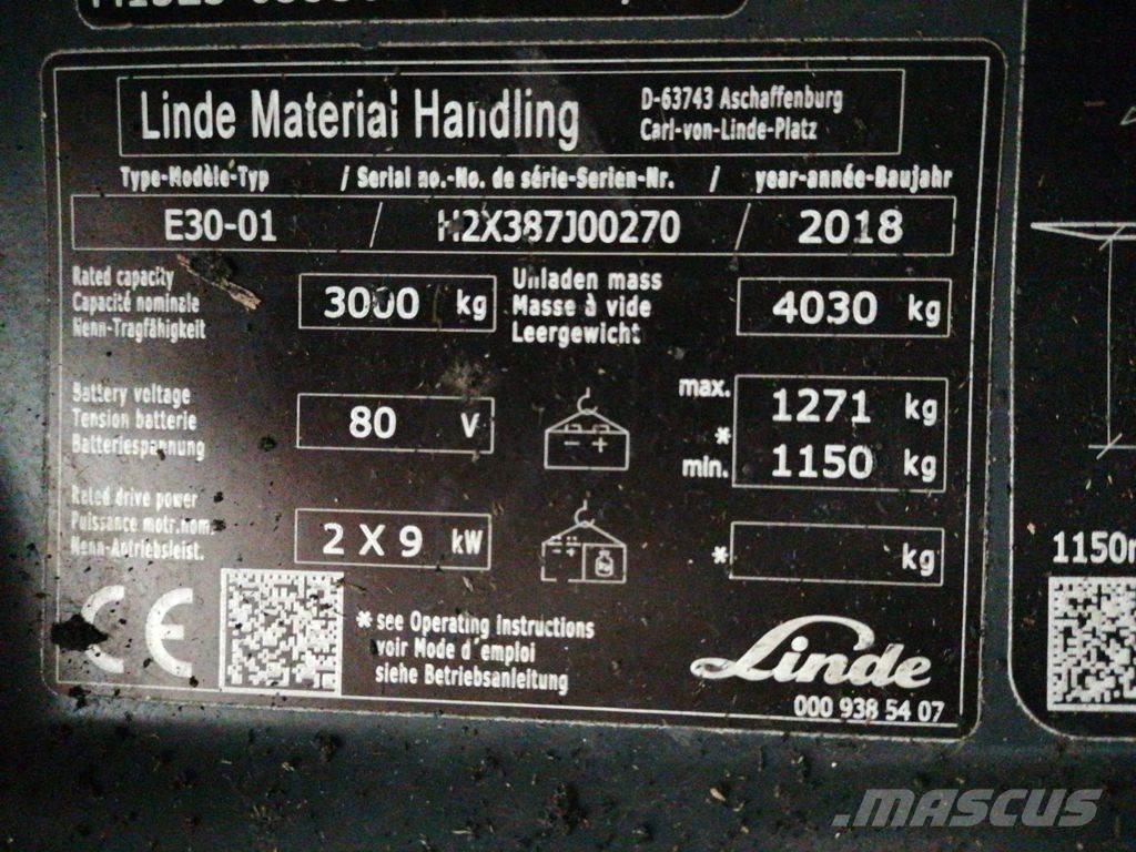Linde E30-01 Akumulátorové vozíky